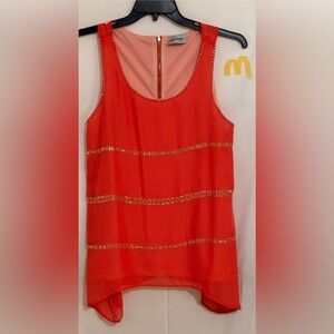 Orange Sleeveless Top